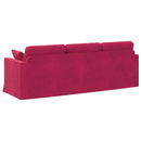 Sofa Vinrød 228 x 78 x 80 cm Fløjl