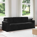 Sofa Sort 228 x 78 x 80 cm Fløjl