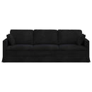 Sofa Sort 228 x 78 x 80 cm Fløjl