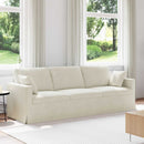 Sofa Creme 228 x 78 x 80 cm Fløjl