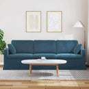 Sofa Blå 228 x 78 x 80 cm Fløjl