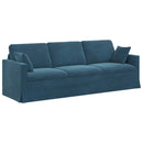 Sofa Blå 228 x 78 x 80 cm Fløjl