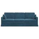 Sofa Blå 228 x 78 x 80 cm Fløjl