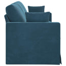 Sofa Blå 228 x 78 x 80 cm Fløjl