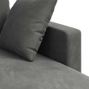Sofa Mørkegrå 178 x 134 x 80 cm Fløjl