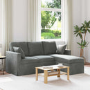 Sofa Mørkegrå 178 x 134 x 80 cm Fløjl