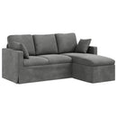 Sofa Mørkegrå 178 x 134 x 80 cm Fløjl