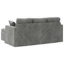Sofa Mørkegrå 178 x 134 x 80 cm Fløjl