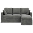 Sofa Mørkegrå 178 x 134 x 80 cm Fløjl