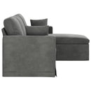 Sofa Mørkegrå 178 x 134 x 80 cm Fløjl