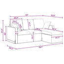 Sofa Mørkegrå 178 x 134 x 80 cm Fløjl