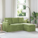 Sofa Lys grøn 178 x 134 x 80 cm Fløjl