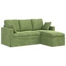 Sofa Lys grøn 178 x 134 x 80 cm Fløjl