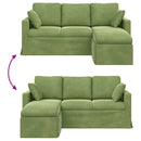 Sofa Lys grøn 178 x 134 x 80 cm Fløjl
