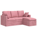 Sofa Lyserød 178 x 134 x 80 cm Fløjl