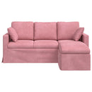 Sofa Lyserød 178 x 134 x 80 cm Fløjl