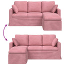 Sofa Lyserød 178 x 134 x 80 cm Fløjl