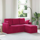 Sofa Vinrød 178 x 134 x 80 cm Fløjl