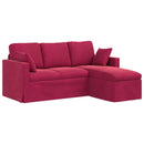 Sofa Vinrød 178 x 134 x 80 cm Fløjl
