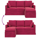 Sofa Vinrød 178 x 134 x 80 cm Fløjl