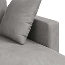 Sofa Lysegrå 198 x 134 x 80 cm Fløjl