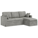 Sofa Lysegrå 198 x 134 x 80 cm Fløjl