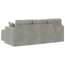 Sofa Lysegrå 198 x 134 x 80 cm Fløjl