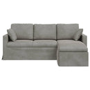 Sofa Lysegrå 198 x 134 x 80 cm Fløjl
