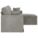 Sofa Lysegrå 198 x 134 x 80 cm Fløjl