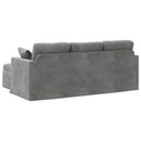 Sofa Mørkegrå 198 x 134 x 80 cm Fløjl