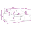 Sofa Mørkegrå 198 x 134 x 80 cm Fløjl