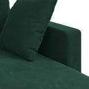 Sofa Mørkegrøn 198 x 134 x 80 cm Fløjl