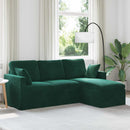 Sofa Mørkegrøn 198 x 134 x 80 cm Fløjl