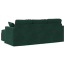 Sofa Mørkegrøn 198 x 134 x 80 cm Fløjl