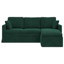 Sofa Mørkegrøn 198 x 134 x 80 cm Fløjl