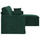 Sofa Mørkegrøn 198 x 134 x 80 cm Fløjl