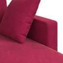 Sofa Vinrød 198 x 134 x 80 cm Fløjl