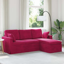 Sofa Vinrød 198 x 134 x 80 cm Fløjl