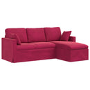 Sofa Vinrød 198 x 134 x 80 cm Fløjl