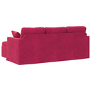 Sofa Vinrød 198 x 134 x 80 cm Fløjl