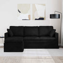 Sofa Sort 198 x 134 x 80 cm Fløjl