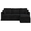 Sofa Sort 198 x 134 x 80 cm Fløjl