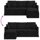 Sofa Sort 198 x 134 x 80 cm Fløjl