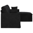 Sofa Sort 198 x 134 x 80 cm Fløjl