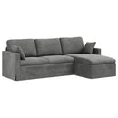 Sofa Mørkegrå 228 x 134 x 80 cm Fløjl