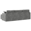 Sofa Mørkegrå 228 x 134 x 80 cm Fløjl