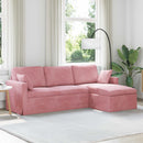 Sofa Lyserød 228 x 134 x 80 cm Fløjl