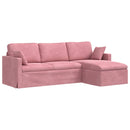Sofa Lyserød 228 x 134 x 80 cm Fløjl