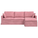 Sofa Lyserød 228 x 134 x 80 cm Fløjl