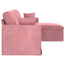 Sofa Lyserød 228 x 134 x 80 cm Fløjl